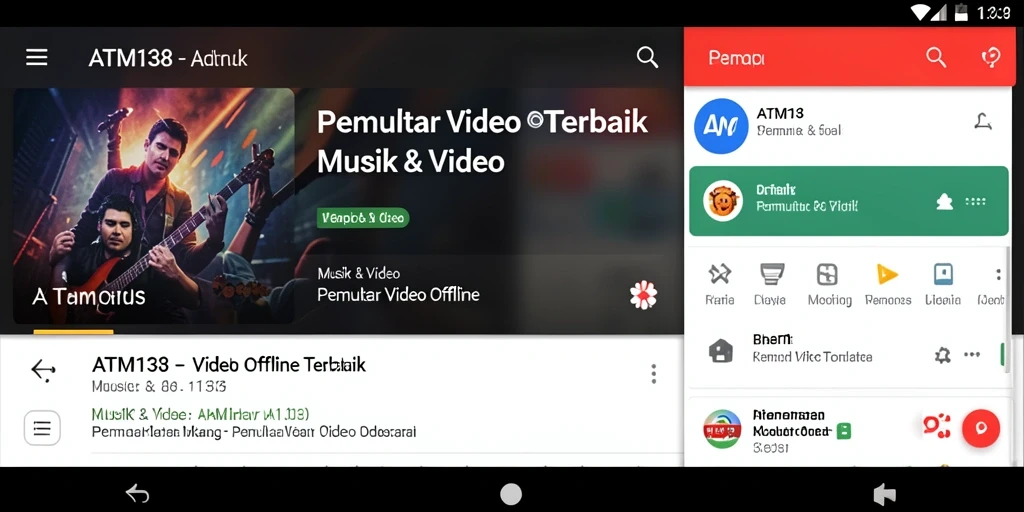 Tampilan antarmuka aplikasi Pemutar Video Offline yang sederhana dan fungsional.