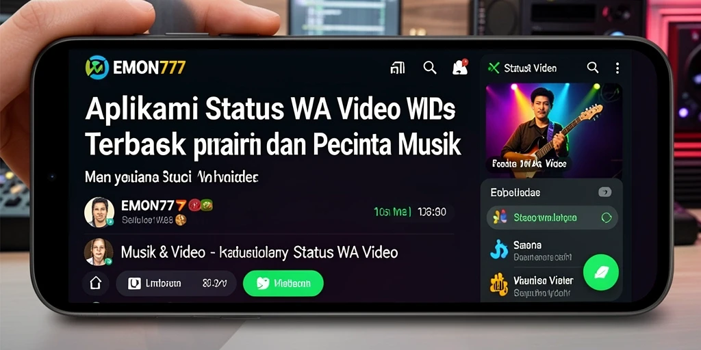 Antarmuka EMON777 menampilkan pilihan video Status WA yang beragam dan menarik.