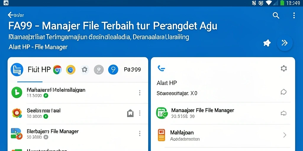 Tampilan antarmuka FA99 yang ramah pengguna untuk pengelolaan file.