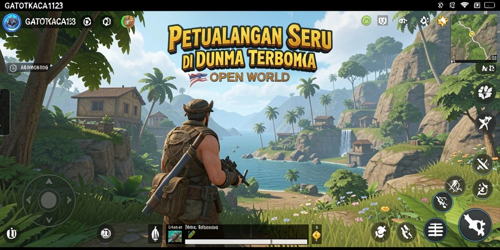 Tampilan antarmuka GATOTKACA123 yang menawan dalam dunia terbuka.