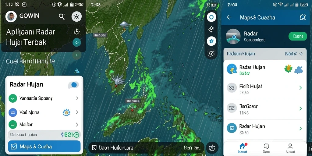 Antarmuka GOWIN menunjukkan data radar hujan secara real-time.