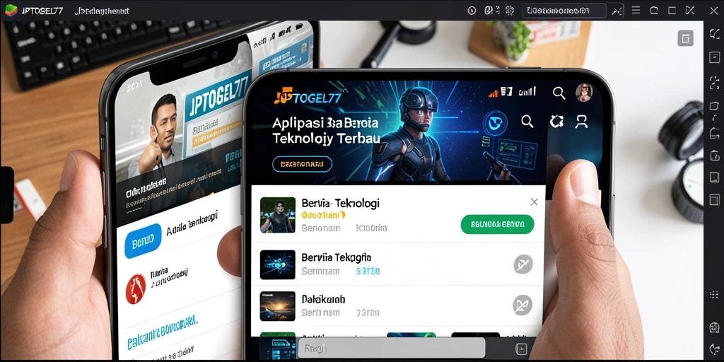 Tampilan antarmuka aplikasi JPTOGEL77 yang modern dan informatif.