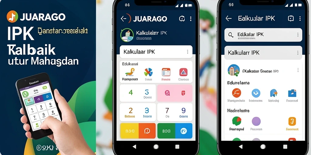 Tampilan antarmuka JUARAGO saat menghitung IPK dengan mudah.