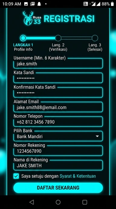 Cara Mudah Buat Akun Baru di rusa33