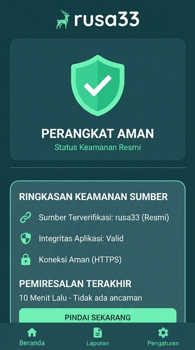 Halaman Resmi Rusa33 untuk Pengguna Android di Indonesia