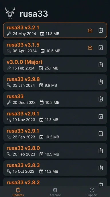 Riwayat Versi Aplikasi rusa33 untuk Android